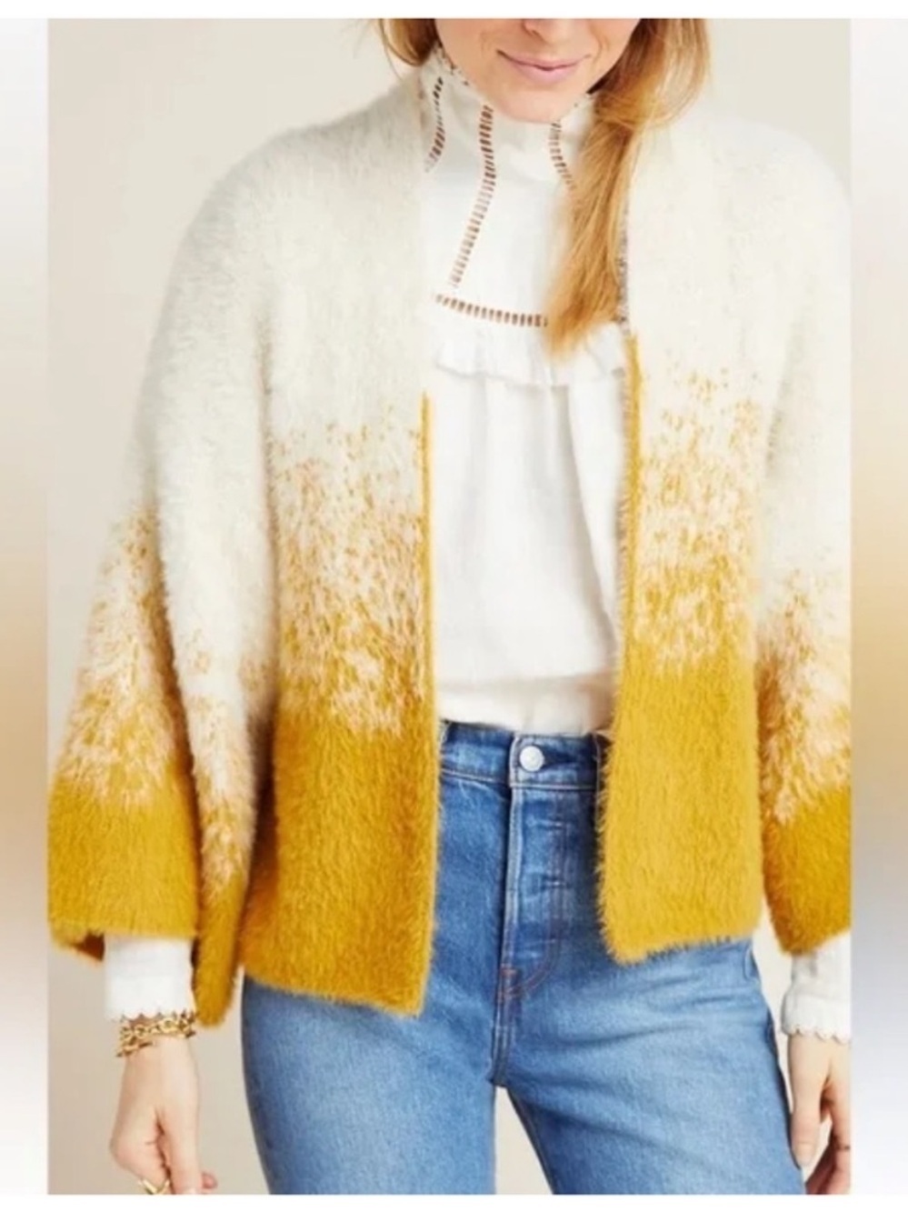 Anthropologie Akemi & Kin Senna Eyelash Cardigan